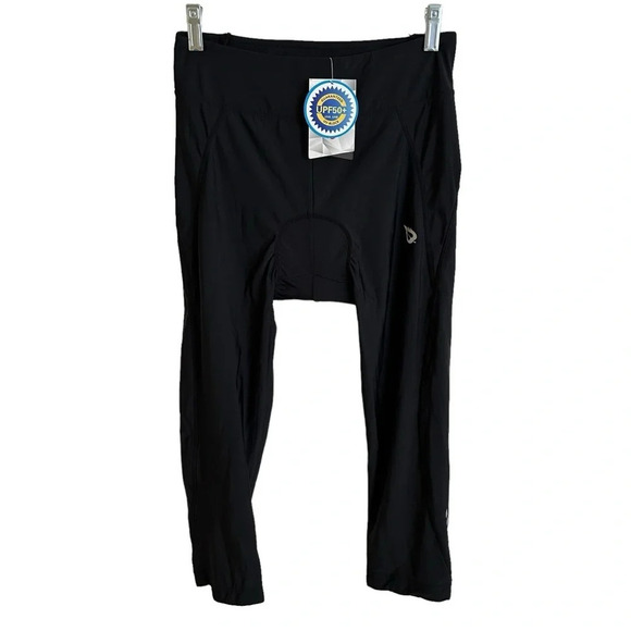 NWT Baleaf Womens Medium black Padded Seat Cycling Pants Cropped Biking Active M - Picture 1 of 7